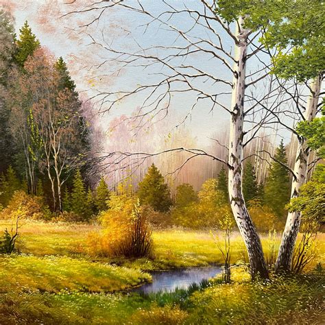 Картина маслом летний пейзаж «Ручей в лесу» 50х80 в интернет-магазине ...