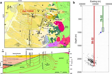 Geologic Maps And Cross Sections Of The Utah Forge Site A Geologic