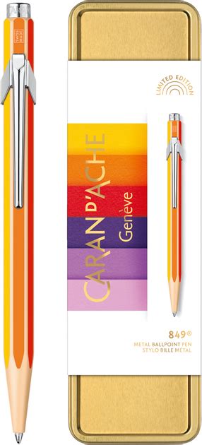 Ручка Caran d'Ache 849 Colour Treasure Теплая радуга + пенал / Стержень ...