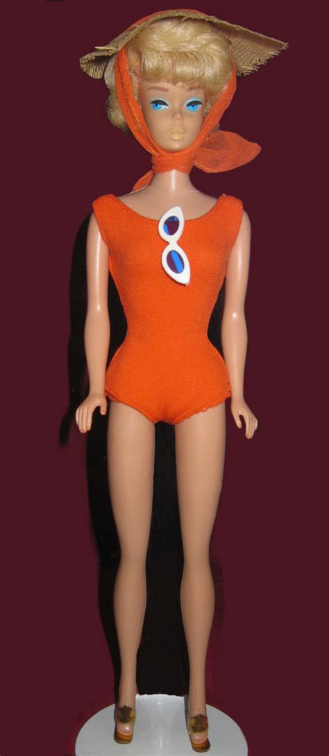 Blonde Bubble Cut In Vintage Swimsuit