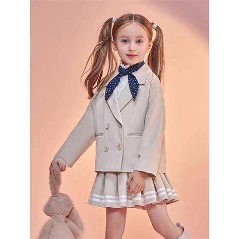 Set Blazer Kèm Chân Váy Xếp Ly Bé Gái Be Nude Mini Beace Shopee Việt Nam