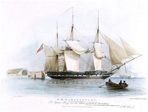 hms inconstant lying  plymouth dock yard royal museums greenwich