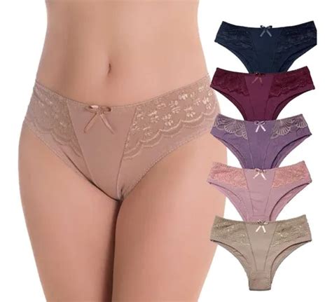 Kit Calcinhas Lingerie Atacado Firma Barriga Cotton Ct Parcelamento Sem Juros