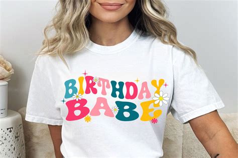 Retro Birthday Babe Svg Png Vintage Bir Graphic By Lillyrosy Creative Fabrica