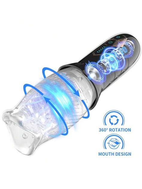 Automatic Rotating Vibrating Male Masturbator Penis Massage Vibrator Real Oral Sex Glans Delay