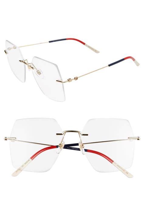 Gucci 55mm Rimless Square Optical Glasses Nordstrom Optical Glasses