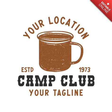 Camp Club Logo Template Design Free Design Template