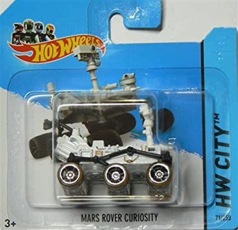 Hot Wheels Mars Rover Curiosity White Hw City Birthday Gift Rare Miniature Model Car Retro