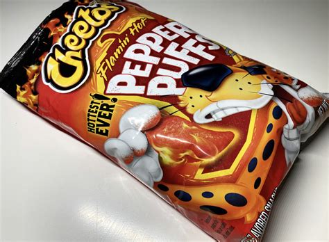Review Cheetos Flamin Hot Pepper Puffs Junk Banter