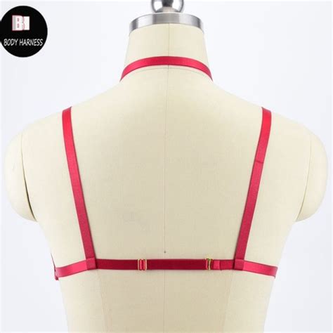 Harajuku Gothic Bondage Women Top Body Harness Sexy Lingerie Bondage Harness Cage Bra Pole Dance
