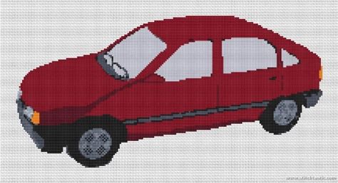 Opel Kadett Cross Stitch Kit and Chart | Stitchtastic