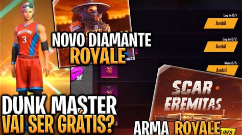 Pacote Dunk Master De Volta E Pago Novo Diamante Royale Novo Arma