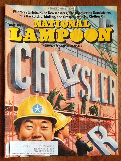 National Lampoon Magazine May Naked Ambition Nude Newscasters Chrysler Ebay In