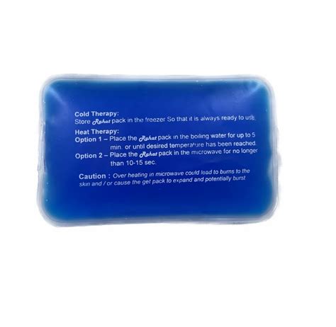 Rectangular Rahat Hot And Cold Dental Gel Pack For Pan Relief Model Name Number Hrhcp At