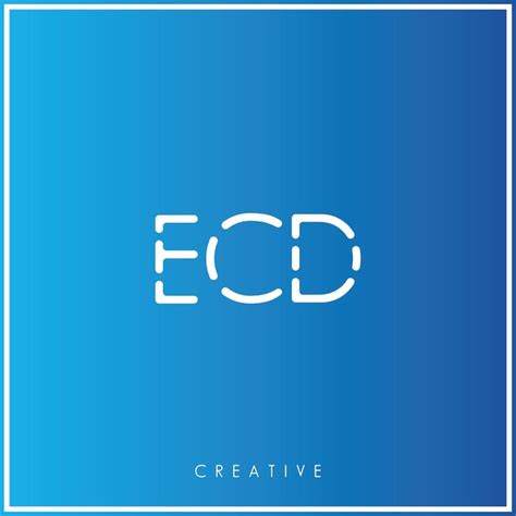 Ecd premium vector último diseño de logotipo diseño creativo de