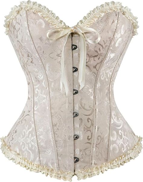 Lsfyszd Women S Lace Up Boned Overbust Corset Bustier Lingerie