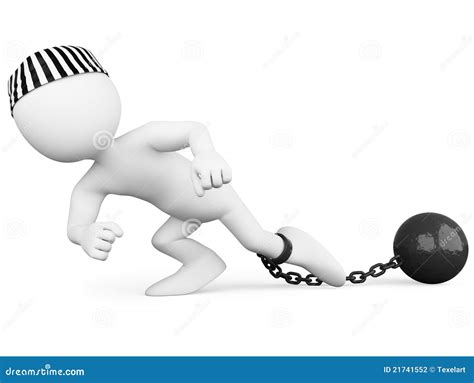 Prisoner Dragging A Heavy Ball Stock Illustration Illustration Of