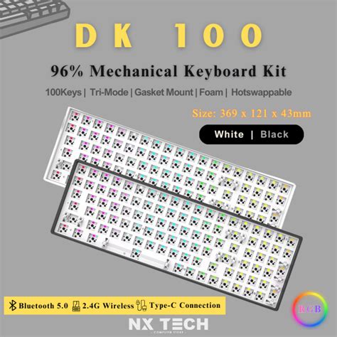 Dk Keyboard Kit Hot Swappable Rgb Tri Mode Silicon Dampener Shopee Malaysia