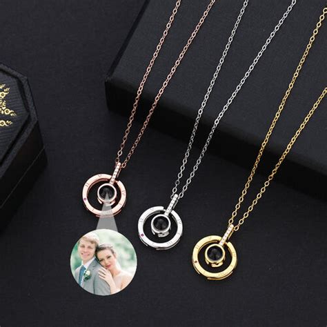 Custom Circle Photo Projection Necklace Beautiful And Perfect Gift