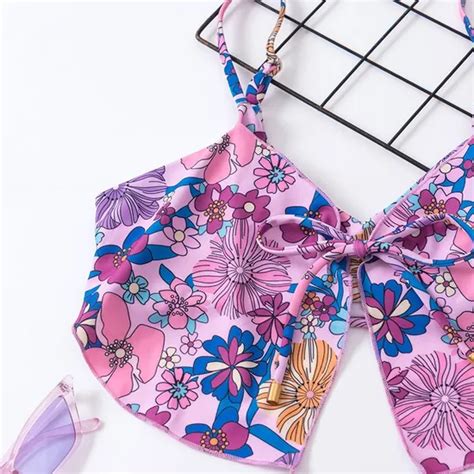 Sexy Hollow Out Splicing Bikini Swimsuit Women Two Pieces Swimwear