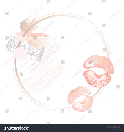 Golden Pink Nude Art Frames Modern Stock Vector Royalty Free Shutterstock
