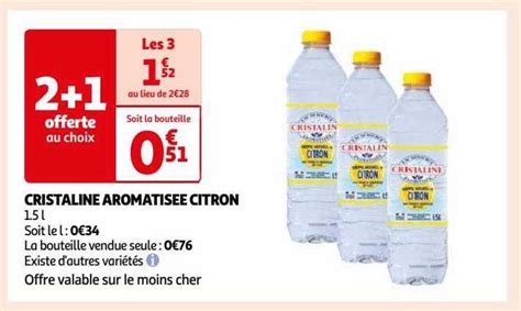Promo Cristaline Aromatisée Citron Chez Auchan Icataloguefr