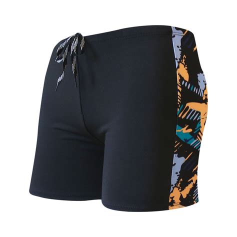 Kpoplk Men Swimwear Swimsuits Square Cut Swim Boxer Briefs Bikini