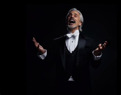 premium ai image ai generated image  male singing  opera high