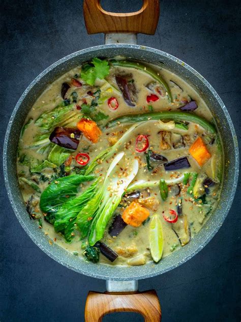 Vegan Green Thai Vegetable Curry Our Plant Based World