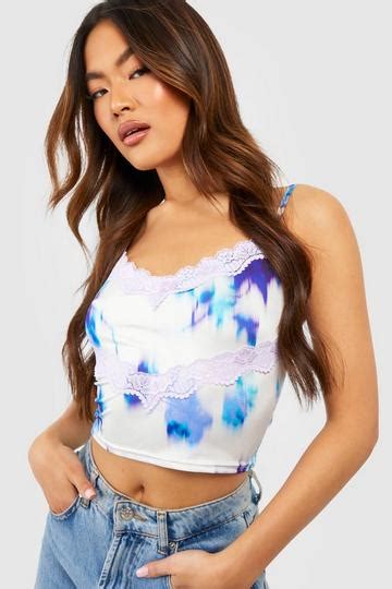 Lace Cami Tops Lace Camisole Tops Boohoo Uk