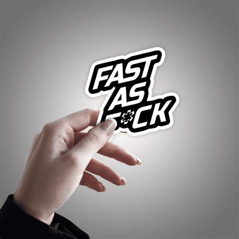 Fast As Fuck Cool Helmet Sticker Stickermirchi
