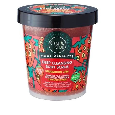 Scrub De Corp Strawberry Jam Organic Shop 450ml