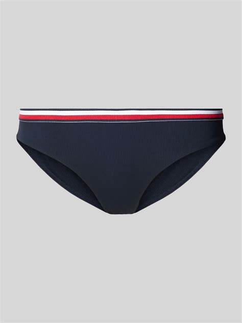 Kup Online TOMMY HILFIGER Figi Bikini Z Elastycznym Pasem Z Logo Model Global Ciemnoniebieski