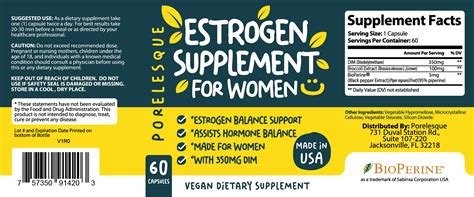 Estrogen Supplements Capsules For Women - Estrogen Pills with 350mg DIM ...