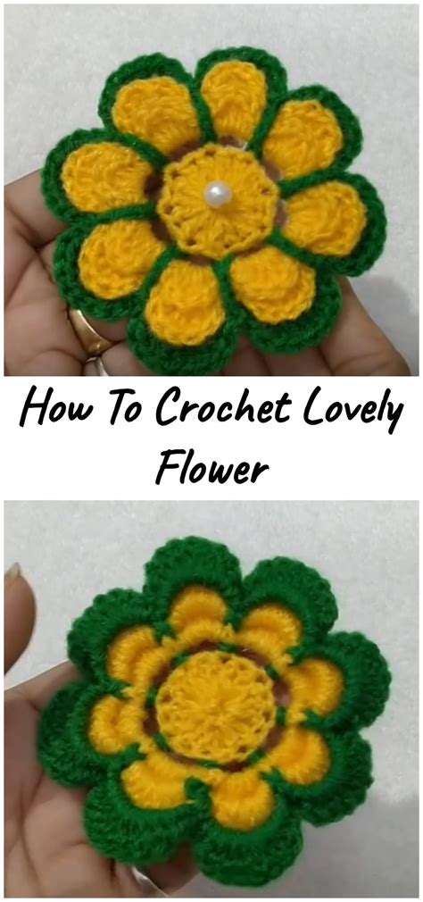 How To Crochet Lovely Flower We Love Crochet