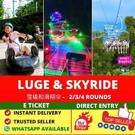 Sentosa Luge Sky Ride Singapore Skyline Luge Sentosa Tickets Shopee