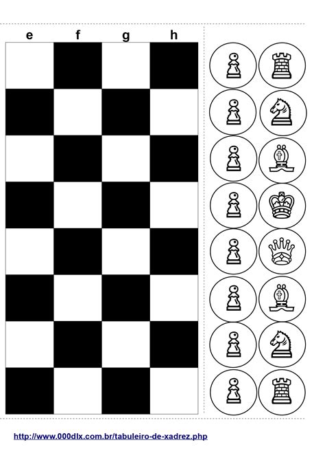 Tabuleiro De Xadrez Imprimir - 7