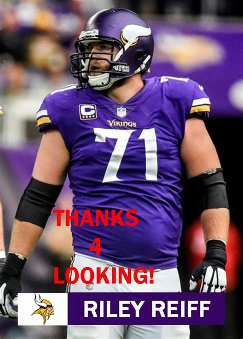 RILEY REIFF 2017 MINNESOTA VIKINGS FOOTBALL CARD