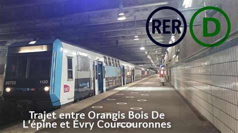 RER D Trajet entre Orangis Bois De L Épine et Évry Courcouronnes