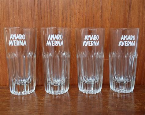 1960s Amaro Averna Liqueur Glasses Set Of Four Etsy