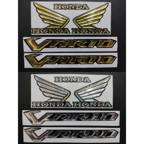 Jual Emblem Sayap Honda Vario 1set Stiker Timbul Honda Sayap Vario