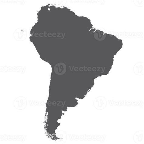 South America Map Map Of South America In Grey Color 40182336 Png