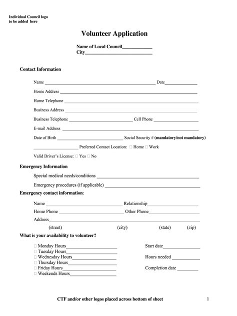 Volunteer Application Form Template Word Fill Out Sign Online DocHub