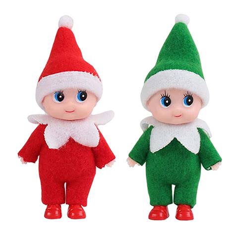 Voiiake Miniature Christmas Elf Dolls Boy And Girl Elf