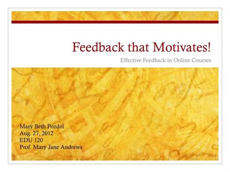 Ppt Feedback That Motivates Powerpoint Presentation Free Download