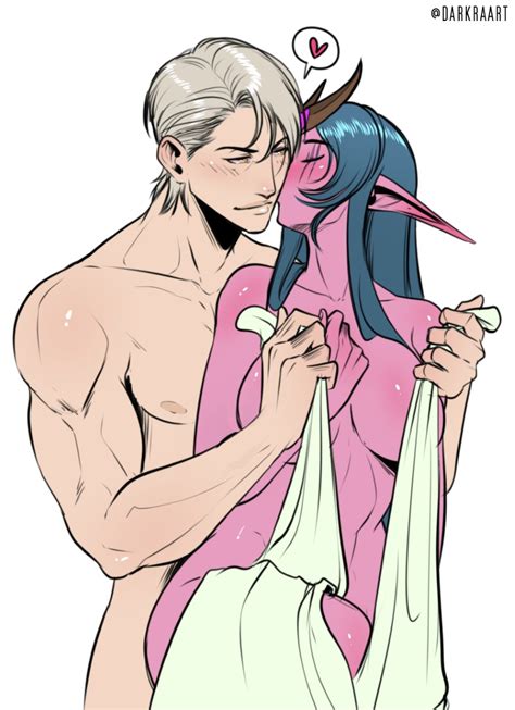 The Romantic Side Colored Sketch By Darkra Hentai Foundry