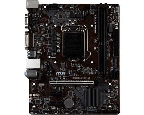 Материнская плата MSI H310M PRO-VD PLUS, Intel H310, s1151v2, mATX ...