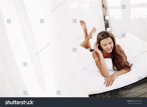 Bikini Model Beautiful Sexy Brunette Girl Stock Photo 698537545 Shutterstock