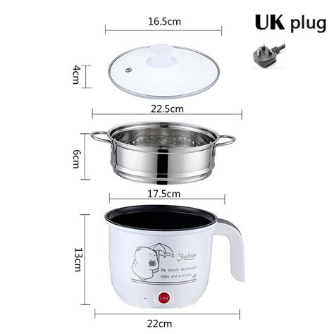 Electric Hot Pot Cooker Multicooker Hotpot Stew Heating Pan Noodles Eggs Soup Steamer Rice