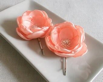 Nude Beige Pale Peach Fabric Flower In Handmade By ZBaccessory